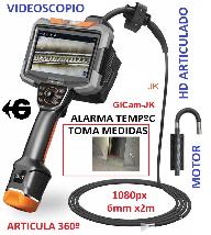 Videoscopio articulado GiCam-JK 6mm resolucion 1080p x2metros toma medidas 2D o 3D gimatec